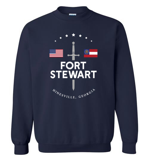 Fort Stewart - Men's/Unisex Crewneck Sweatshirt-Wandering I Store