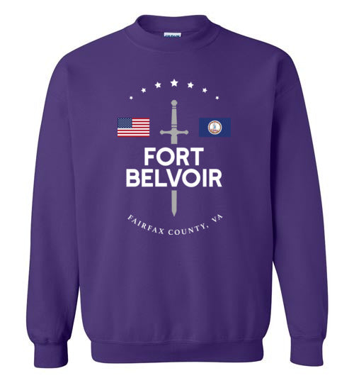 Fort Belvoir - Men's/Unisex Crewneck Sweatshirt-Wandering I Store