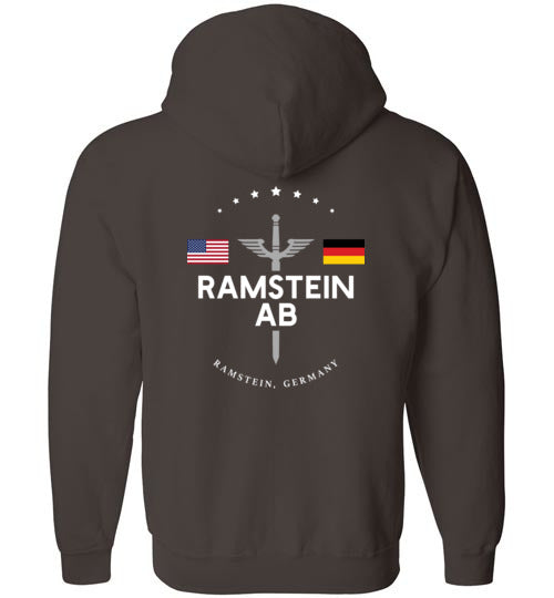 Ramstein AB "GBNF" - Men's/Unisex Zip-Up Hoodie-Wandering I Store