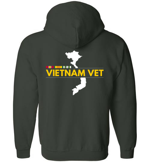 Vietnam Vet - Men's/Unisex Zip-Up Hoodie-Wandering I Store
