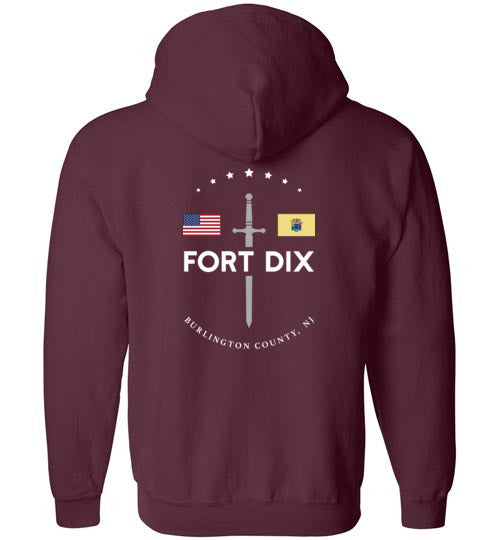 Load image into Gallery viewer, Fort Dix - Men&#39;s/Unisex Zip-Up Hoodie-Wandering I Store
