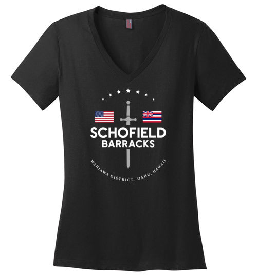 Schofield Barracks - Women's V-Neck T-Shirt-Wandering I Store