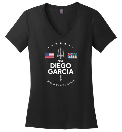 Load image into Gallery viewer, NSF Diego Garcia - Women&#39;s V-Neck T-Shirt-Wandering I Store
