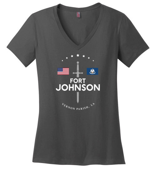 Load image into Gallery viewer, Fort Johnson - Women&#39;s V-Neck T-Shirt-Wandering I Store

