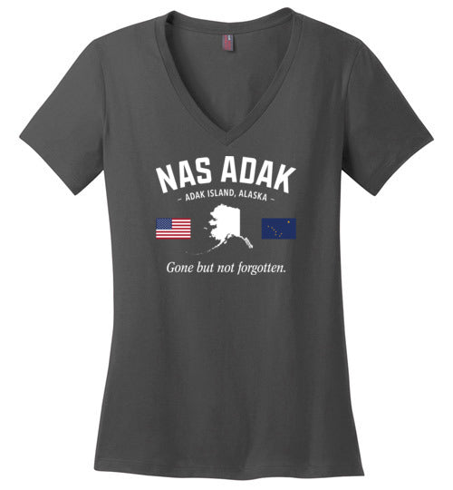 NAS Adak "GBNF" - Women's V-Neck T-Shirt-Wandering I Store