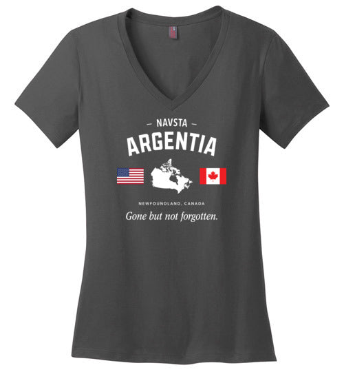 NAVSTA Argentia "GBNF" - Women's V-Neck T-Shirt-Wandering I Store