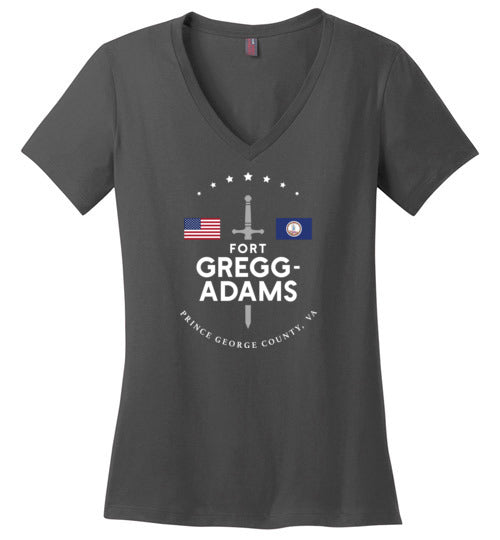 Fort Gregg-Adams "GBNF" - Women's V-Neck T-Shirt-Wandering I Store