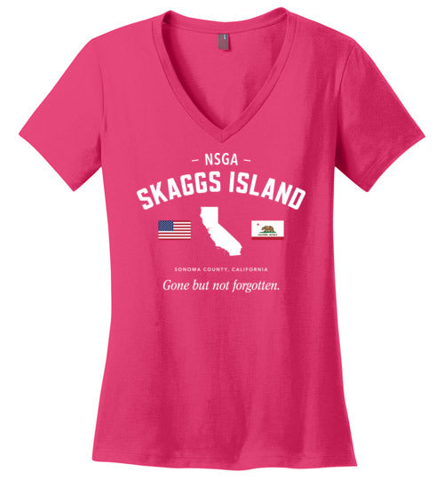 Load image into Gallery viewer, NSGA Skaggs Island &quot;GBNF&quot; - Women&#39;s V-Neck T-Shirt-Wandering I Store
