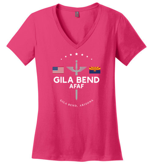Gila Bend AFAF - Women's V-Neck T-Shirt-Wandering I Store