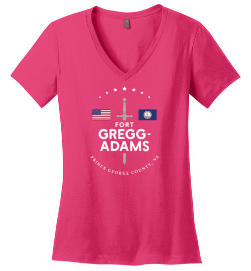 Fort Gregg-Adams "GBNF" - Women's V-Neck T-Shirt-Wandering I Store