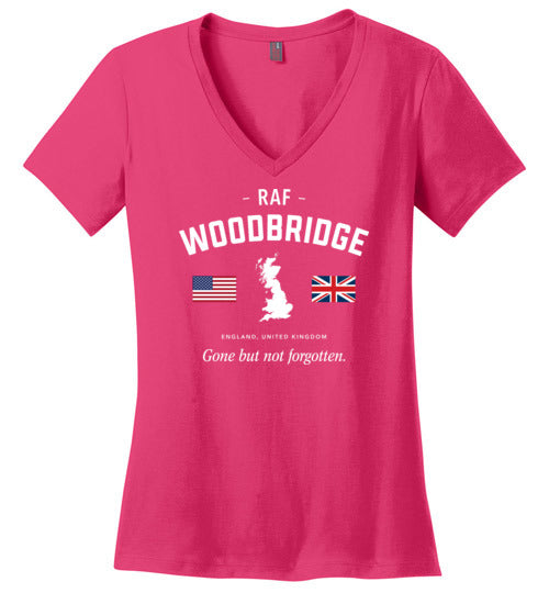 Load image into Gallery viewer, RAF Woodbridge &quot;GBNF&quot; - Women&#39;s V-Neck T-Shirt-Wandering I Store
