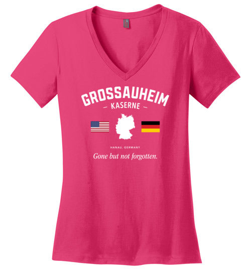 Grossauheim Kaserne "GBNF" - Women's V-Neck T-Shirt-Wandering I Store