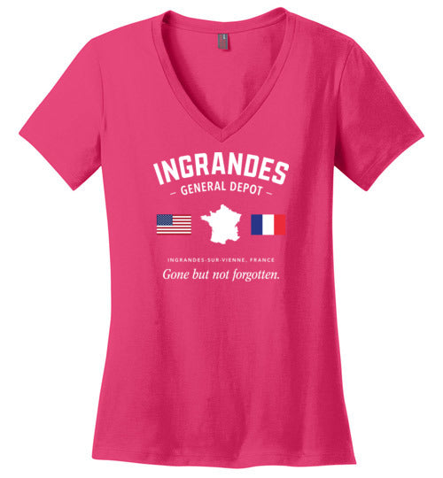 Ingrandes General Depot "GBNF" - Women's V-Neck T-Shirt-Wandering I Store