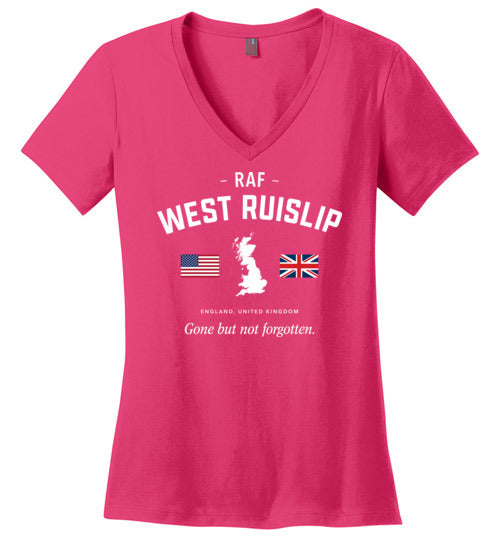 RAF West Ruislip "GBNF" - Women's V-Neck T-Shirt-Wandering I Store