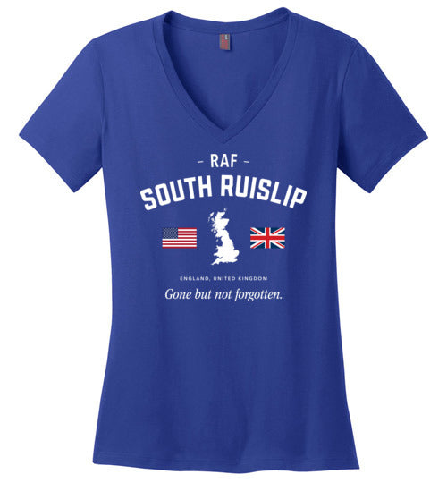 RAF South Ruislip "GBNF" - Women's V-Neck T-Shirt-Wandering I Store