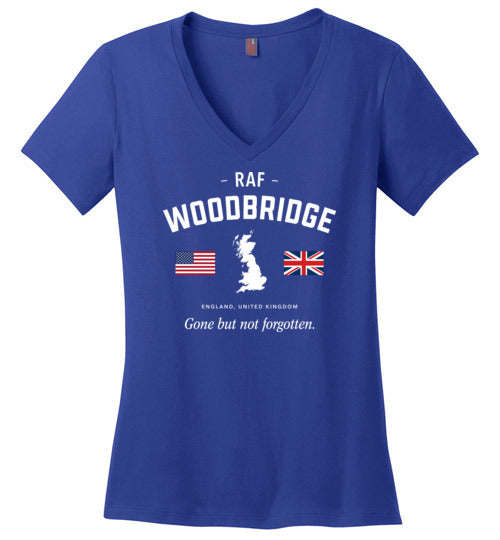 Load image into Gallery viewer, RAF Woodbridge &quot;GBNF&quot; - Women&#39;s V-Neck T-Shirt-Wandering I Store
