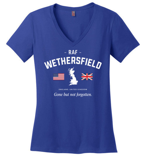RAF Wethersfield "GBNF" - Women's V-Neck T-Shirt-Wandering I Store