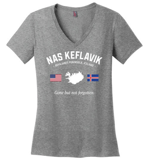 NAS Keflavik "GBNF" - Women's V-Neck T-Shirt-Wandering I Store