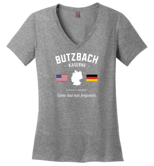Butzbach Kaserne "GBNF" - Women's V-Neck T-Shirt-Wandering I Store