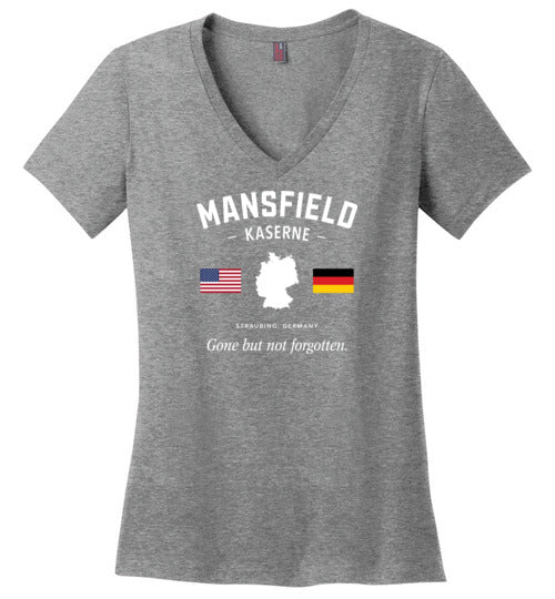 Mansfield Kaserne "GBNF" - Women's V-Neck T-Shirt-Wandering I Store