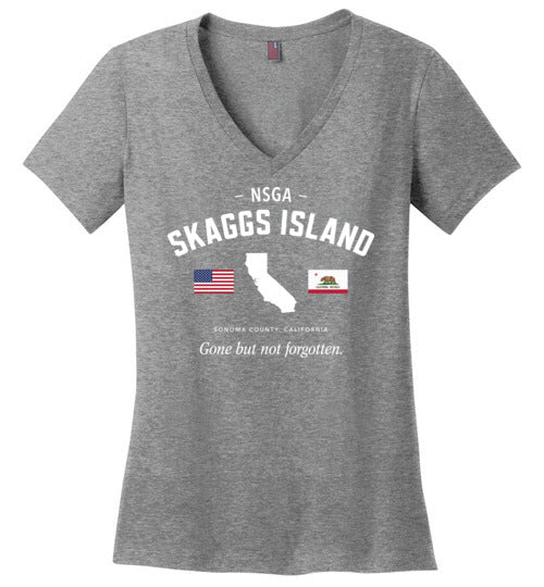 Load image into Gallery viewer, NSGA Skaggs Island &quot;GBNF&quot; - Women&#39;s V-Neck T-Shirt-Wandering I Store
