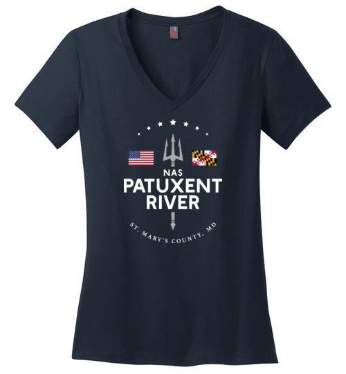 Load image into Gallery viewer, NAS Patuxent River - Women&#39;s V-Neck T-Shirt-Wandering I Store
