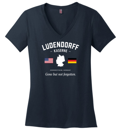 Ludendorff Kaserne "GBNF" - Women's V-Neck T-Shirt-Wandering I Store