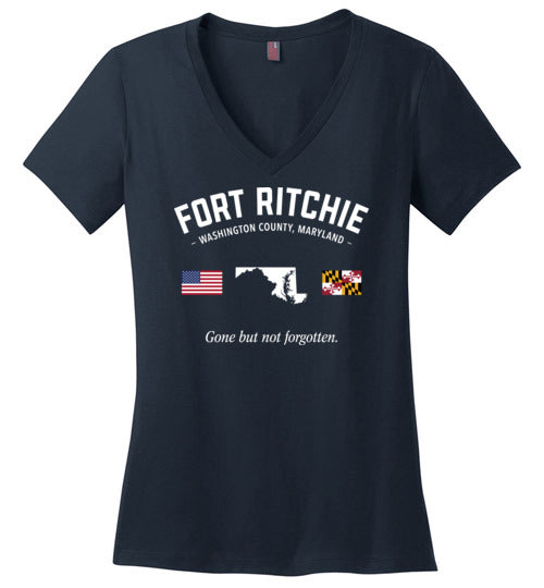 Fort Ritchie "GBNF" - Women's V-Neck T-Shirt-Wandering I Store