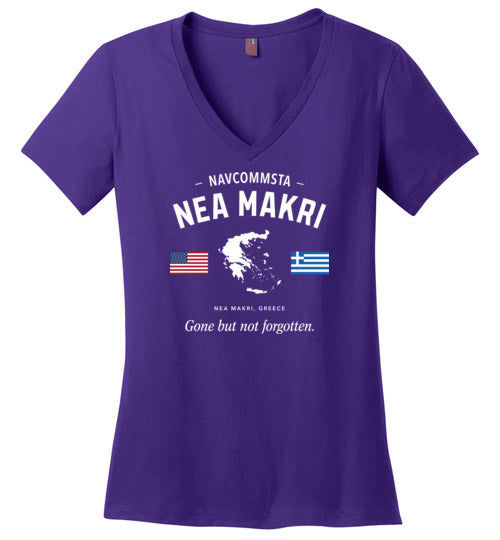 Load image into Gallery viewer, NAVCOMMSTA Nea Makri &quot;GBNF&quot; - Women&#39;s V-Neck T-Shirt-Wandering I Store

