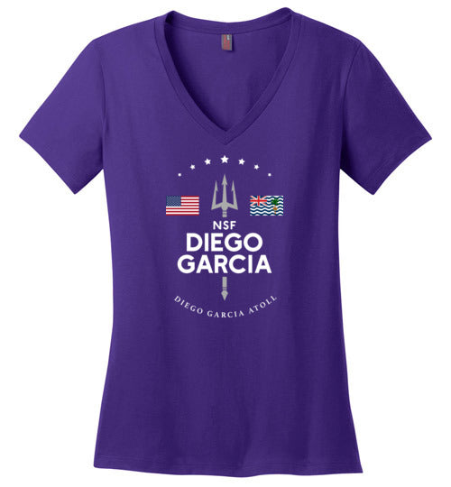 NSF Diego Garcia - Women's V-Neck T-Shirt-Wandering I Store