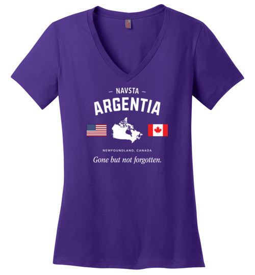 NAVSTA Argentia "GBNF" - Women's V-Neck T-Shirt-Wandering I Store