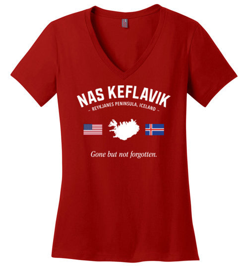 NAS Keflavik "GBNF" - Women's V-Neck T-Shirt-Wandering I Store