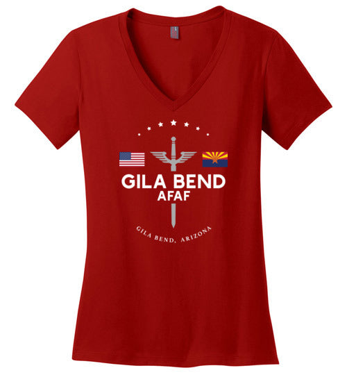 Gila Bend AFAF - Women's V-Neck T-Shirt-Wandering I Store