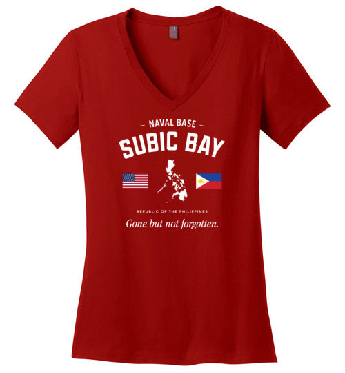 Load image into Gallery viewer, Naval Base Subic Bay &quot;GBNF&quot; - Women&#39;s V-Neck T-Shirt-Wandering I Store
