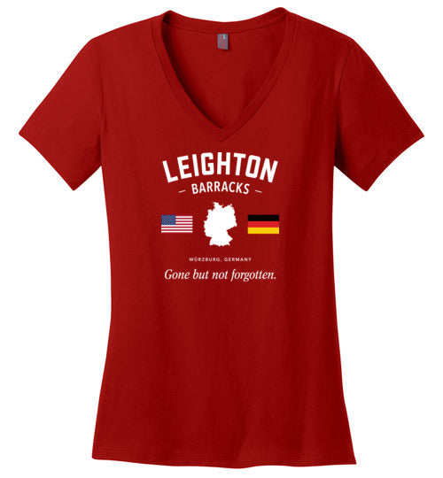Leighton Barracks "GBNF" - Women's V-Neck T-Shirt-Wandering I Store