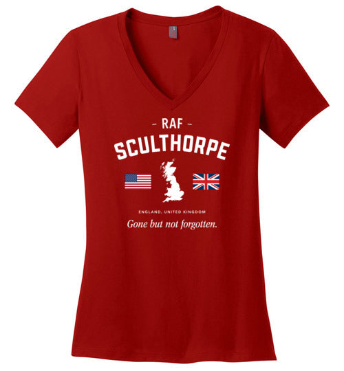 RAF Sculthorpe "GBNF" - Women's V-Neck T-Shirt-Wandering I Store