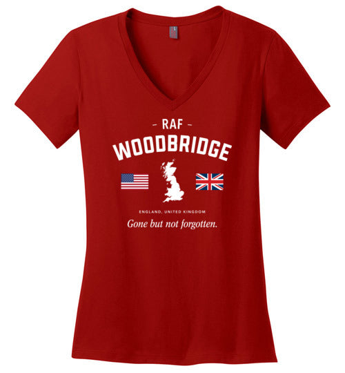 RAF Woodbridge "GBNF" - Women's V-Neck T-Shirt-Wandering I Store