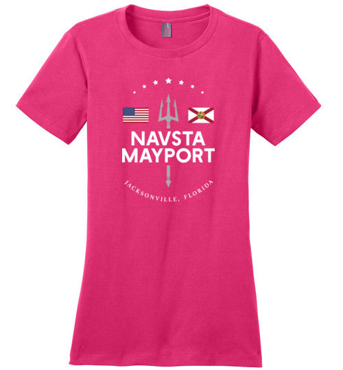 NAVSTA Mayport - Women's Crewneck T-Shirt-Wandering I Store