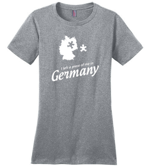 Load image into Gallery viewer, I Left a Piece of Me in Germany - Women&#39;s Crewneck T-Shirt-Wandering I Store
