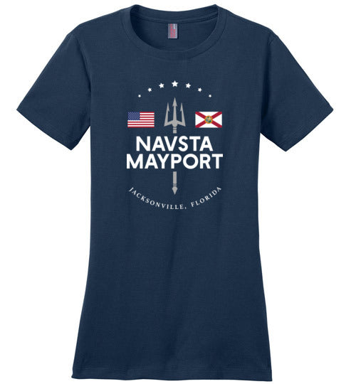 NAVSTA Mayport - Women's Crewneck T-Shirt-Wandering I Store