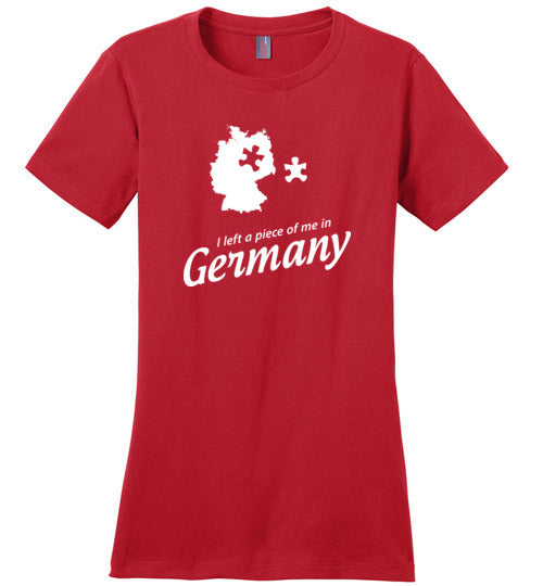 Load image into Gallery viewer, I Left a Piece of Me in Germany - Women&#39;s Crewneck T-Shirt-Wandering I Store

