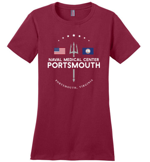 Load image into Gallery viewer, Naval Medical Center Portsmouth - Women&#39;s Crewneck T-Shirt-Wandering I Store
