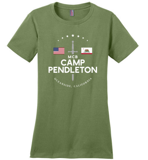 MCB Camp Pendleton - Women's Crewneck T-Shirt-Wandering I Store