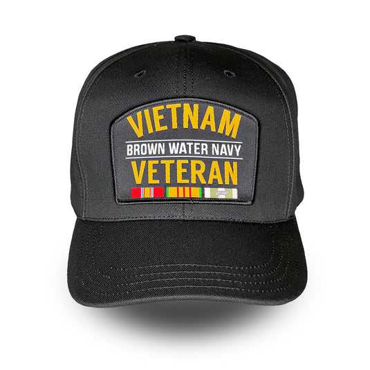Vietnam Veteran "Brown Water Navy" - Woven Patch Cap-Wandering I Store