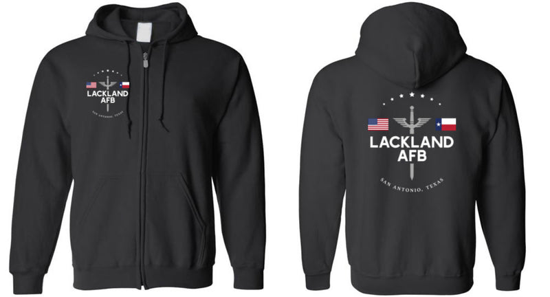 Load image into Gallery viewer, Lackland AFB - Men&#39;s/Unisex Zip-Up Hoodie-Wandering I Store
