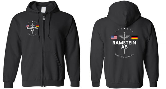 Ramstein AB - Men's/Unisex Zip-Up Hoodie-Wandering I Store
