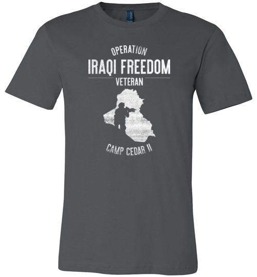 Load image into Gallery viewer, Operation Iraqi Freedom &quot;Camp Cedar II&quot; - Men&#39;s/Unisex Lightweight Fitted T-Shirt

