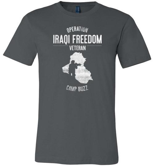 Load image into Gallery viewer, Operation Iraqi Freedom &quot;Camp Buzz&quot; - Men&#39;s/Unisex Lightweight Fitted T-Shirt
