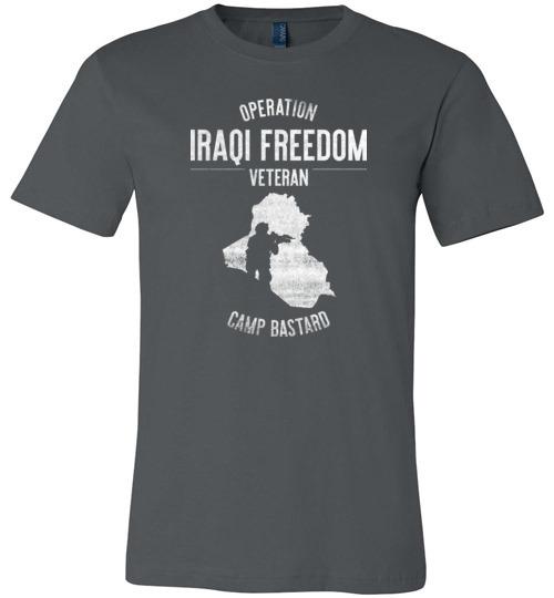 Load image into Gallery viewer, Operation Iraqi Freedom &quot;Camp Bastard&quot; - Men&#39;s/Unisex Lightweight Fitted T-Shirt-Wandering I Store
