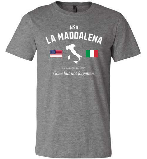 NSA La Maddalena "GBNF" - Men's/Unisex Lightweight Fitted T-Shirt-Wandering I Store
